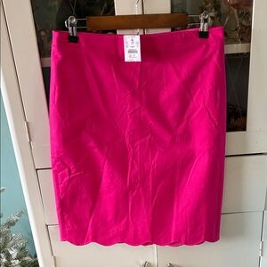 J. Crew sz 6 Vibrant Pink Women's Skirt Scalloped Hem NWT